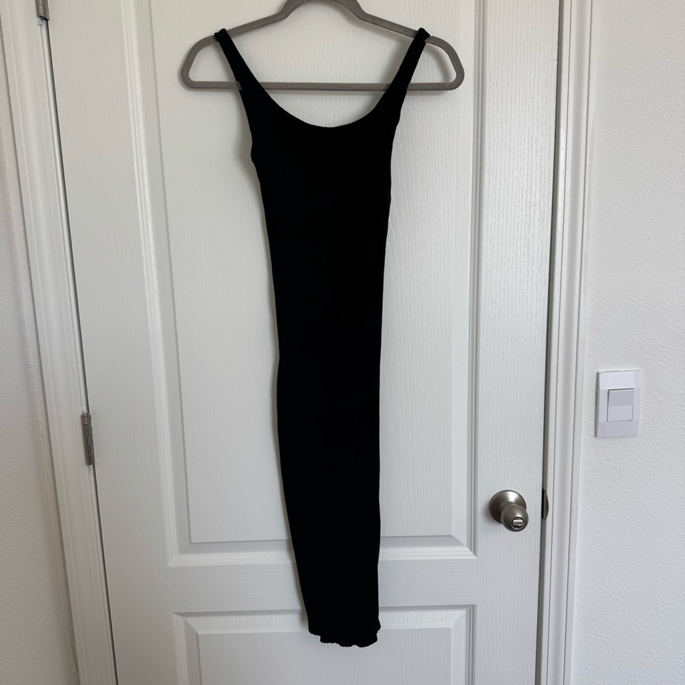 Fashion Nova  Black Sleeveless ribbed Dress